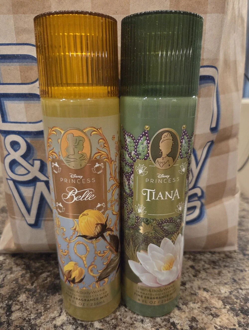 Disney Princess Belle & Tiana Fine Fragrance Mist Set - Yellow & Green